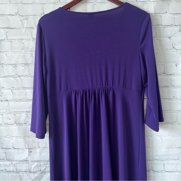 Sangria Dark Purple long sleeve dress size 14 - Picture 9 of 11